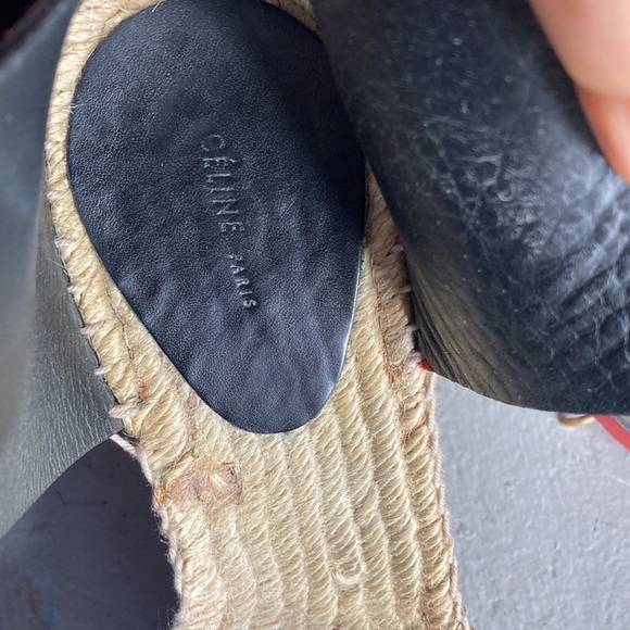 CÉLINE red espadrille wedges - Picture 7 of 9